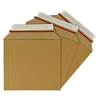 25 x Fluted Cardboard Envelopes 180x180mm (Ref CD) - Rigid Mailers